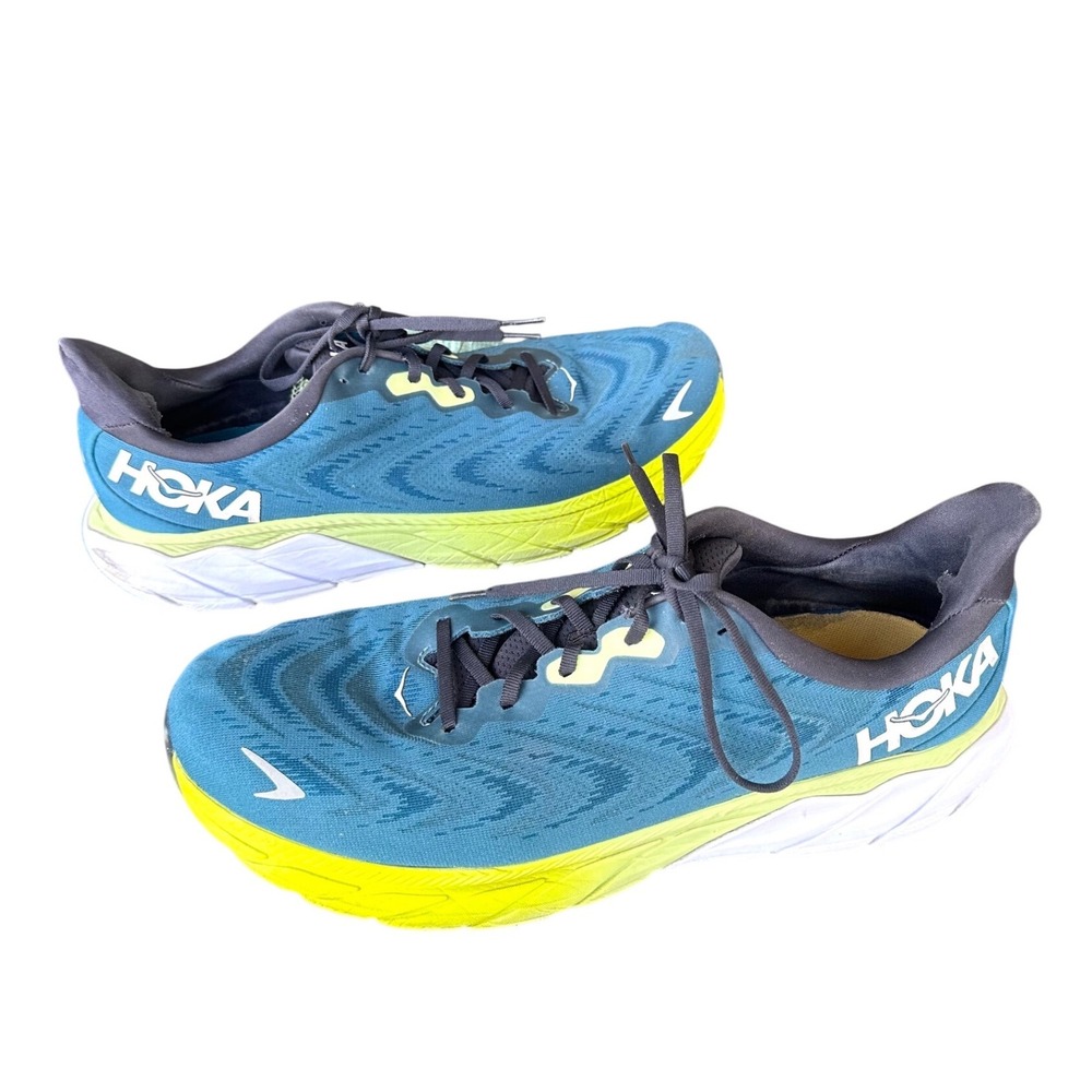 Hoka Arahi 6 Men's‎ Athletic Shoes Size 14 Blue Graphite Blue Coral
